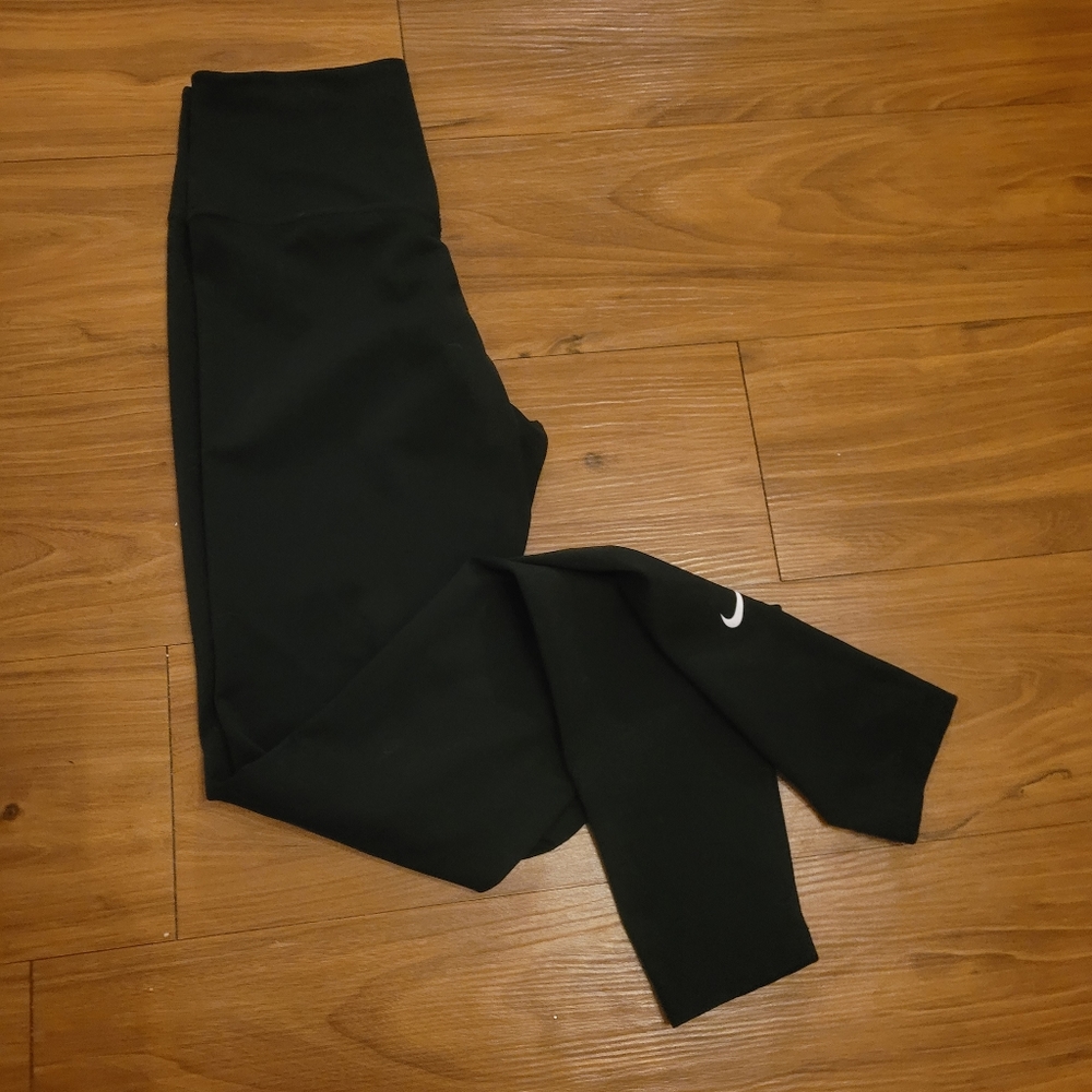 Nike leggings black high waist running yoga athletic size xs EUC